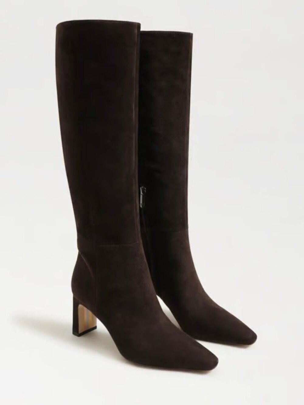 SAM EDELMAN Sylvia Suede Chocolat Brown Knee High Tall Fall Boots sz 6 M